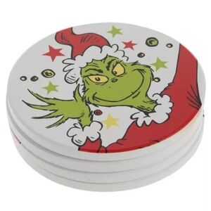 Dr. Seuss Grinch Ceramic Coaster Set